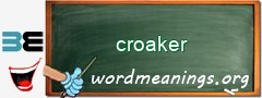 WordMeaning blackboard for croaker